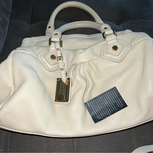 Marc Jacobs Classic Q Groovee Beige Leather Satchel Bag - Picture 4 of 16